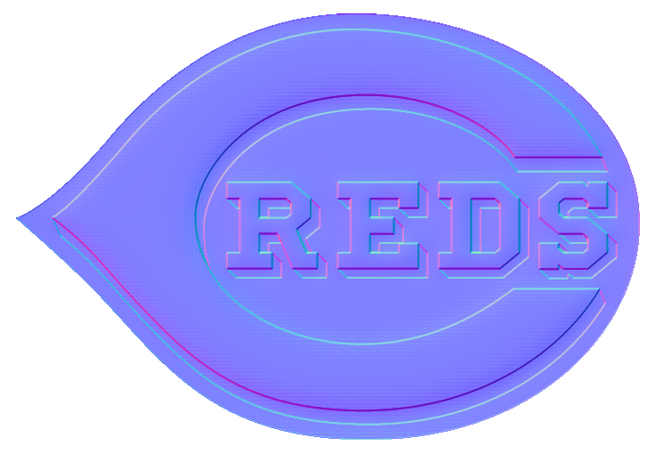 Cincinnati Reds Colorful Embossed Logo iron on paper